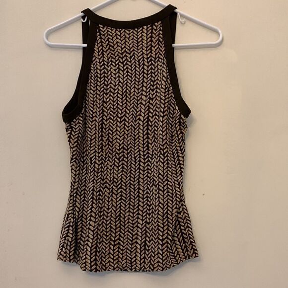 3/$30 Ann Taylor brown patterned tank top Size M. Length 19” Bust about 14 1/2 “ - Picture 4 of 6